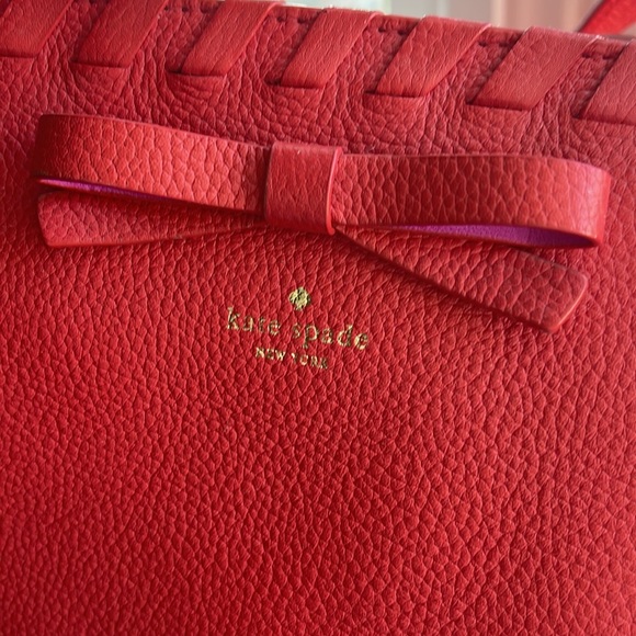 KATE SPADE Red Tote with tassels and bow - Picture 3 of 17